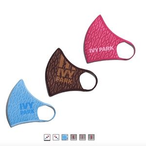 MONOGRAM FACE COVER  IVY PARK MASKS.Brown Pink